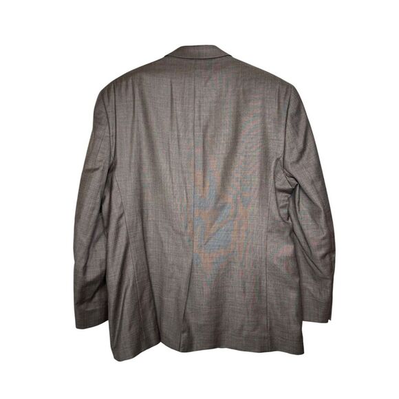 Chaps Men's Blazer Suit Wool Single Vent 2-Button Lined Jacket Grey Size 44R - Picture 3 of 10